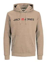 Herren JJECORP Old Logo Sweat Hood NOOS 12137054, Crockery/REG FIT, L