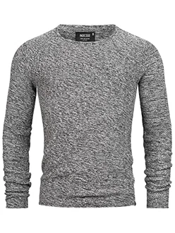 Indicode Herren Loakim Klassischer Strickpullover mit Rundhalsausschnitt