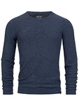 Indicode Herren Loakim Klassischer Strickpullover mit Rundhalsausschnitt Navy