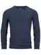 Indicode Herren Loakim Klassischer Strickpullover meliert mit Rundhalsausschnitt   Pullover Herrenpullover Pulli für Herren Knit Crew Neck Navy L