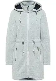 Strickfleecemantel Damen 34319327 Eismint Melange, XXL Eismint Melange