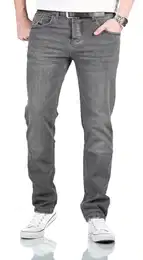Herren Jeans Regular Fit Stretch Jeanshose Denim Grau [AS-351 W29 L30]
