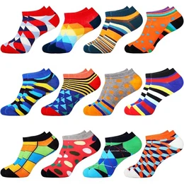 Lustige Socken Herren 43-46 Sneaker Bunte Witzige Kurze Socken Geschenke für Männer, 12 Paare