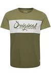 Blend Nero Herren T-Shirt Kurzarm Shirt Print Mit Streifen Und Rundhalsausschnitt Four Leaf Clover (180420)