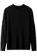 ZHILI Lässiger Herren-Pullover mit Rundhalsausschnitt und Zopfmuster, Thermo-Pullover, schwarz, X-Groß