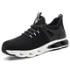YISIQ Arbeitsschuhe Herren Sicherheitsschuhe Damen Leicht Sportlich Atmungsaktiv rutschfest mit Stahlkappe Schutzschuhe Sneaker Schwarz Weiß, 43 EU