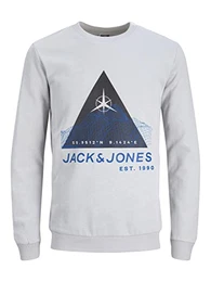 Men's JCOMAPPING Sweat Crew Neck Sweatshirt, High-Rise, L