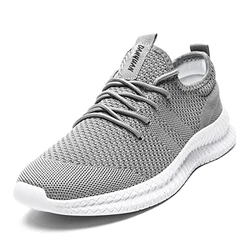 Damyuan Herren Laufschuhe Turnschuhe Sportschuhe Running Sneaker Freizeit Straßenlaufschuhe Walkingschuhe Outdoor Fitness Jogging Sportsschuhe Grau