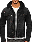BOLF Herren Jeansjacke Übergangsjacke [4D4] Schwarz (RC61137W1)