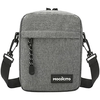 MOCOCITO Umhängetasche Schultertasche für Herren Kuriertasche Messenger Bag für Tägliches Leben Reise Grau