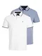 JACK & JONES Herren JJEPAULOS Polo SS 2 Pack MP NOOS, 1x White/ 1x Bright Cobalt, M