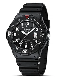 Herren Uhr Uhren Herren Männer Analog Quarz Uhr 50M wasserdichte Armbanduhren Herren mit Datum Casual Designer Uhr für Herren Silikon Armband