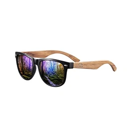 Sonnenbrille aus Holz für Männer und Frauen, Polarisiert Sonnenbrille UV400, CAT 3 CE, mit Etui, Stoff und Tasche (Grün1)