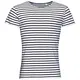 Matrosen-T-Shirt für Herren/Jungen   Marineblau-T-Shirt mit kurzen Ärmeln, Marineblau und Weiß mit Streifen   T-Shirt aus 100 % Baumwolle  , blau, M