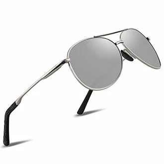 wearPro Sonnenbrille Herren Polarisierte Sonnenbrille Damen Metallrahmen Polarisiert Unisex UV400