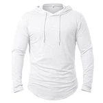 CARWORNIC Herren Kapuzenpullover Hoodie Langarm Shirts Sportshirt Schwarz/Weiß