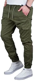 Herren Cargohose Jones Cargo Hose Freizeithose Chino Outdoorhose Stoffhose (Army, M)