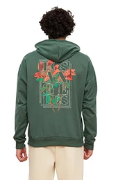 Herren Jung Oversized Basic Kapuze Webstoff Sweatshirt
