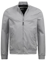 Herren EDI Jacke mit Stehkragen & Reißverschluss Übergangsjacke für Männer Lt Grey M