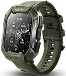 Smartwatch Herren Militärische 5ATM Wasserdicht Sportuhr Fitness Tracker für Android IOS Grün