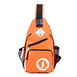 Unisex Brusttasche Ultraleicht Sling Rucksack Beiläufig Daypacks Herren Damen Schultertasche Umhängetasche für Outdoor Sport Wandern Radfahren Reisen Wasserdicht Polyester (Orange)