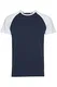 11 Project PRBo Herren T-Shirt Kurzarm Shirt im Baseball-Look mit Rundhals-Ausschnitt aus 100% Baumwolle, Größe:M, Farbe:Insignia Blue (194010)