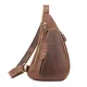Leathario Brusttasche Herren Leder Crossbag Wasserdicht Sling Rucksack Sling Bag Echtleder Schulterrucksack Schulltlertasche Crossbody Bag Tragtasche für Wandern Arbeit Radfahren Reise Dunkelkaffee