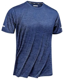Herren Atmungsaktiv Laufshirts Sommer Sportshirt Basic T Shirts Schnell Trocknend Activewear-T-Shirts, Königsblau, M