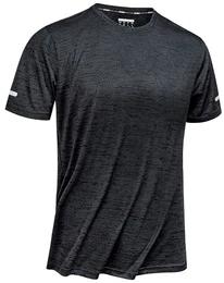 Laufshirt Herren Kurzarm Sommershirts Beach Shirts O-Neck Short-Sleeve T-Shirt Basic Tee Top Oberteil, Schwarz, M
