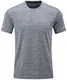 TACVASEN Funktionsshirt Herren Laufshirts Kurzarm Männer Leicht Arbeit Shirts Polyester T-Shirts Tops, Hellgrau, XL