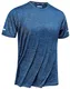 TACVASEN Trainingsshirt Herren Kurzarm Casual T-Shirt Tennis Shirt Basic Tee Tops mit Rundem Ausschnitt, Mittelblau, M