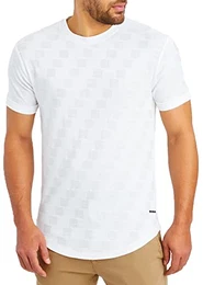 T-Shirt Herren Rundhals Ausschnitt Baumwolle-Anteil Sommer Basic Männer Shirt Crew Neck Jungen Kurzarmshirt O-Neck Kurzarm Sleeve LN55655 Ecru Größe M