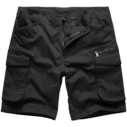 37Q2 Teramaster Herren Cargo Shorts Kurze Hose Bermuda Schwarz W30