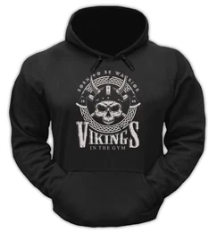 BEBAK Herren-Kapuzenpullover, Reißverschluss, Hoodie, Kleidung für Herren, Bodybuilding, Top, Arnold Schwarzenegger inspiriertes Sweatshirt, T-Shirt, S, M, L, XL, 2XL, 3XL, 4XL, 5X, Navy Viking, XL