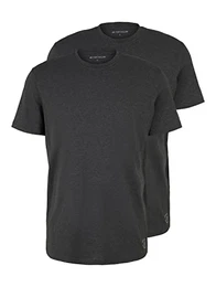 Herren Basic T-Shirt im Doppelpack 1008638, 11086 - Dark Grey Melange, M