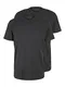 TOM TAILOR Herren Basic T-Shirt im Doppelpack 1008638, 11086 - Dark Grey Melange, M