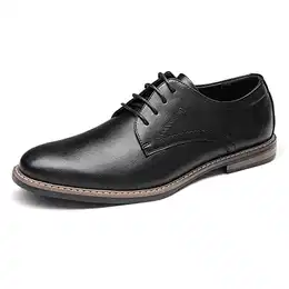 Herren Anzugschuhe Klassischer Business Schnürhalbschuhe Derby Oxfords Hochzeit Schuhe,Size 41,Schwarz,SBOX2215M-E