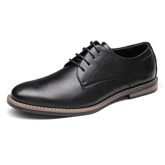 Bruno Marc Herren Anzugschuhe Klassischer Business Lederschuhe Schnürhalbschuhe Derby Oxfords Schuhe (SBOX2215M-E) SCHWARZ (SBOX2215M-E)