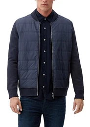 Men's Strickjacke Langarm, Materialmix, Blue, 3XL