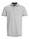 JACK & JONES Herren Slim Fit Polo Shirt JJEPAULOS Uni Sommer Hemd Kragen Kurz Arm Basic Pique Cotton, Farben:Grau-2, Größe:M
