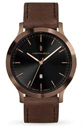 Berlin, Quarzuhr Huxley Bronze Black mit Armband Leather Brown