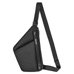 OSOCE Brusttasche Herren Wasserfeste Bauchtasche Mehrere Taschen Schultertasche Anti-Diebstahl Crossbody Bag Schwarz