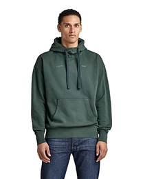 Herren Garment Dyed Oversized Hoodie, Grün (laub gd D22327-D249-D549), S