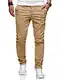 behype. Herren Basic Chino Jeans-Hose Stretch Regular Slim-Fit 80-0310 (W31/L30, Light Beige)