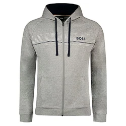 BOSS Herren Authentic H Loungewear Jacket Medium Grey