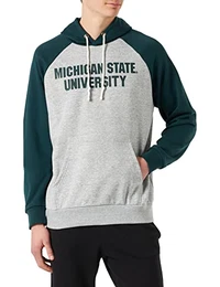 Herren Legacy College Heavy Powerblend Kapuzenpullover, (Grau Melange/Flaschengrün), XL