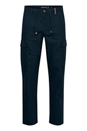 IDMosat Herren Cargohose aus Leinenmix Lange Hose, Größe:XL, Farbe:Night Sky (450)