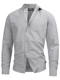 Herren Kepner Hemd mit Brust-Tasche aus Baumwolle Herrenhemd für Männer Iron M