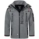 Geographical Norway Herren Softshell Funktions Outdoor Jacke wasserabweisend im Bundle mit urbandreamz Beanie (S, BlendedGrey TN)