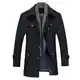 Allthemen Wintermantel Herren Slim Fit Kurzmantel Herren Wolle Warm Mantel Wollmantel Mantel Winter Dunkelblau M